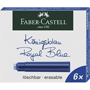 FABER-CASTELL RECAMBIO PLUMA CORTO AZUL REAL 6-PACK 185506